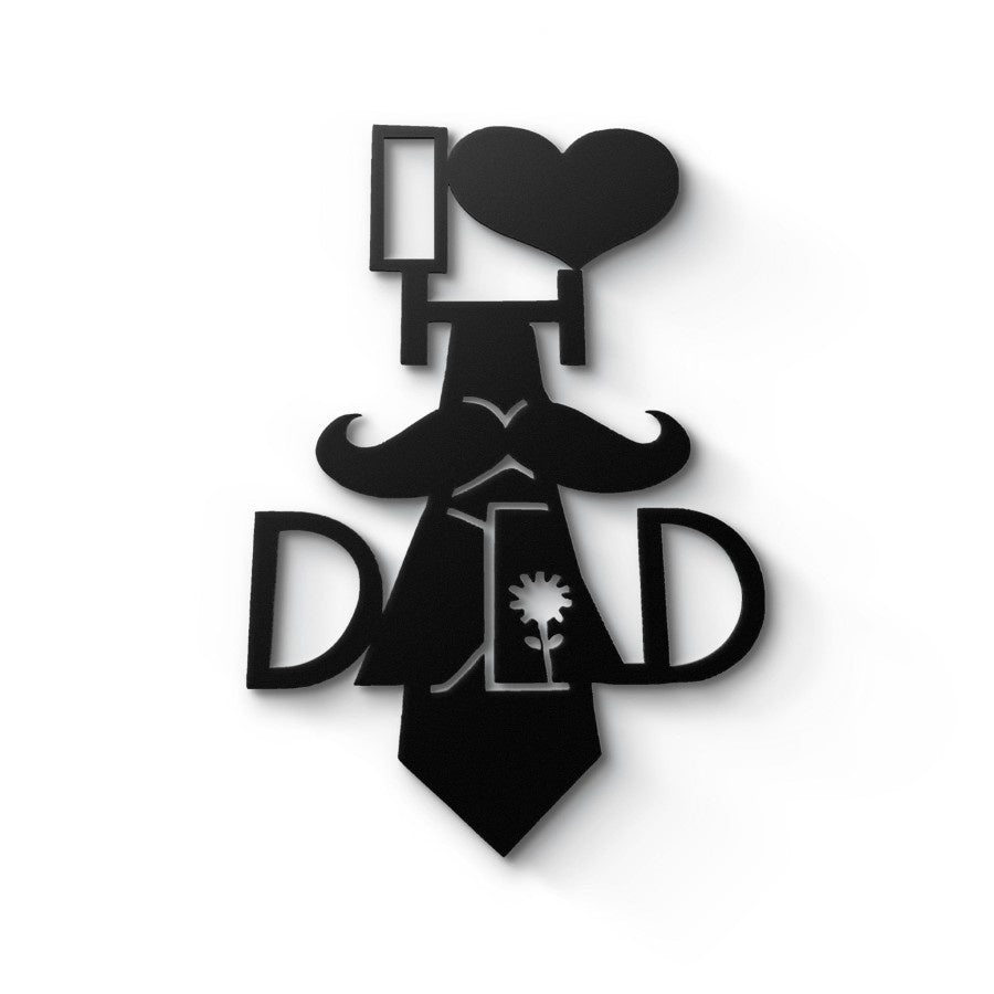 I Love Dad Metal Wall Art