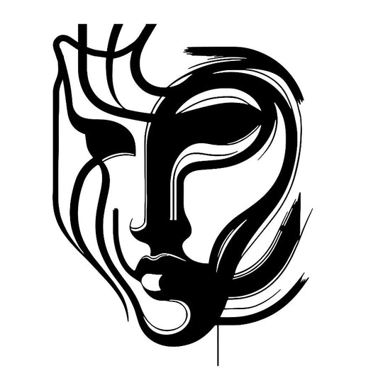 Abstract Face Metal Wall Art
