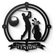 Personalized Golf Silhouette Metal Wall Art