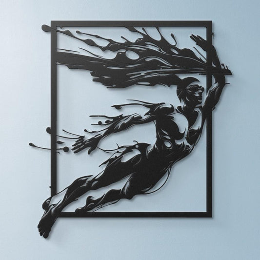 Swimmer Metal Wall Art