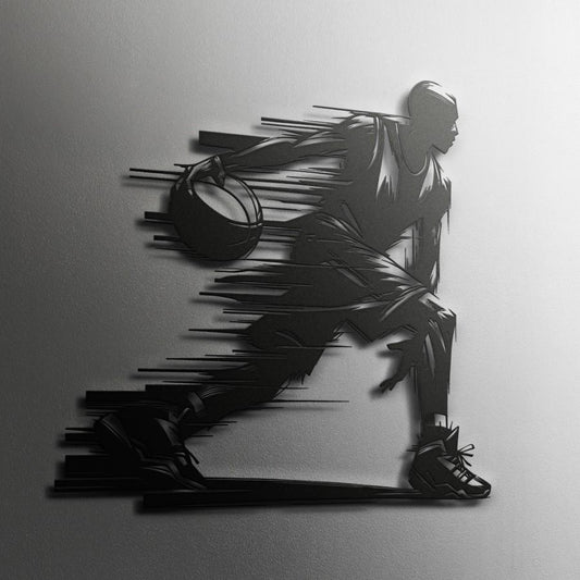 Basketball Player Metal Wall Art