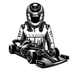 Custom Race Car Driver and Car Metal Wall Art