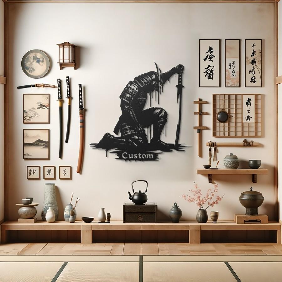 Custom Samurai Metal Wall Art, image size:900x900