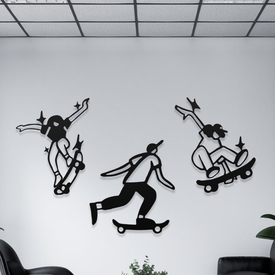 Custom Skateboard Metal Wall Art