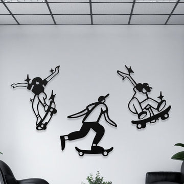Custom Skateboard Metal Wall Art