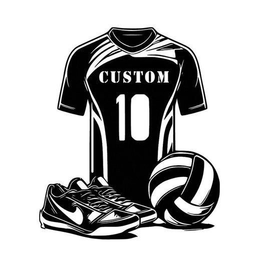 Custom Volleyball Jersey Metal Wall Art