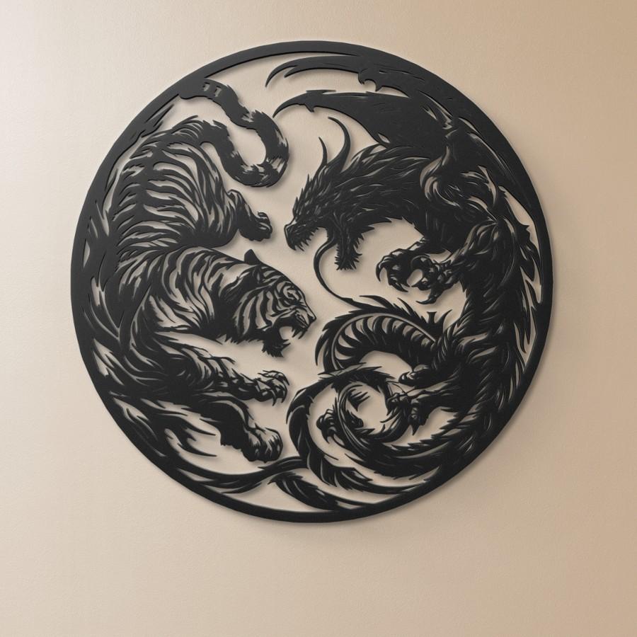 Chinese Tiger vs Dragon Tattoo Clash
