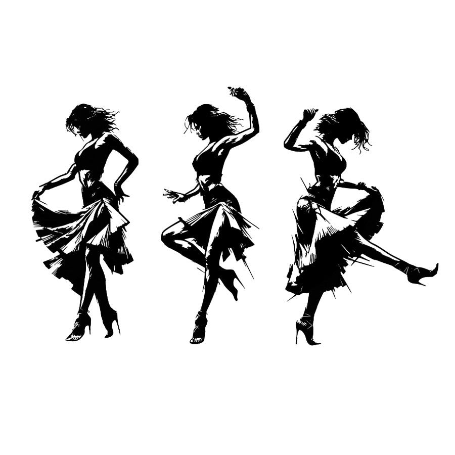 Elegant Flamenco Dancers Metal Wall Art