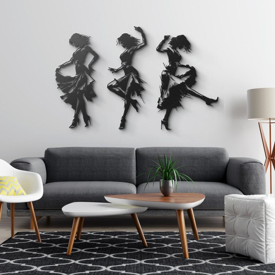Elegant Flamenco Dancers Metal Wall Art