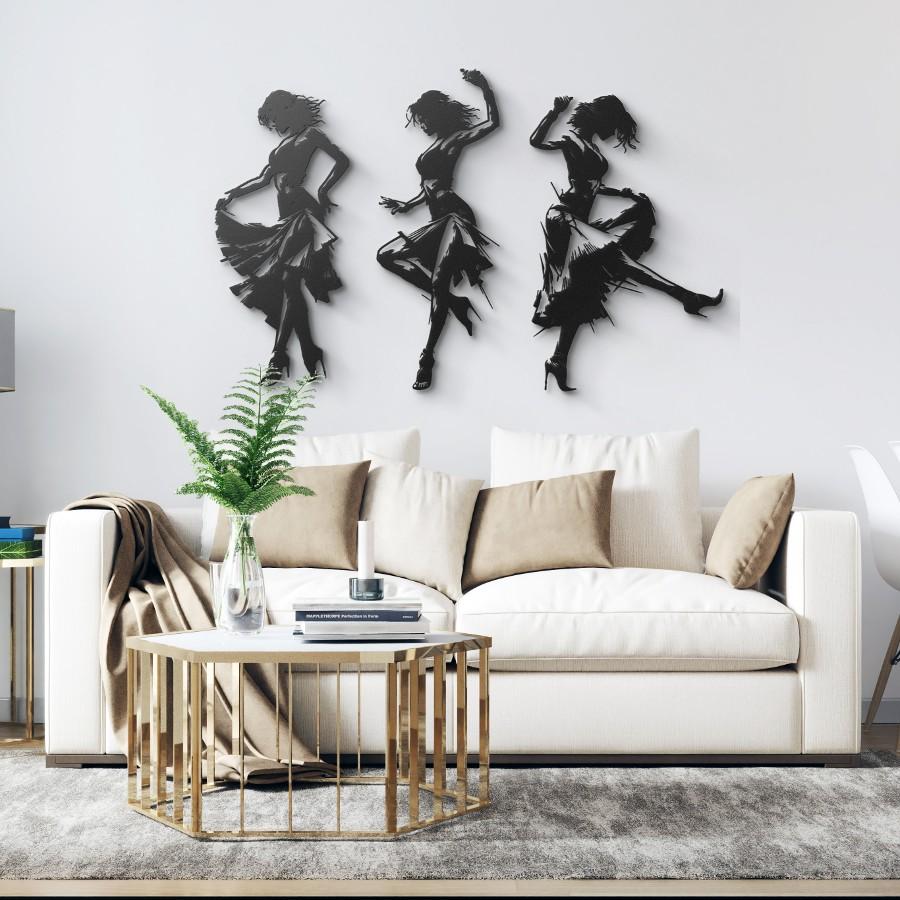 Elegant Flamenco Dancers Metal Wall Art