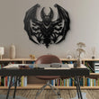 Gothic Bat Demon Metal Wall Art
