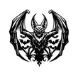 Gothic Bat Demon Metal Wall Art