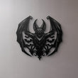 Gothic Bat Demon Metal Wall Art
