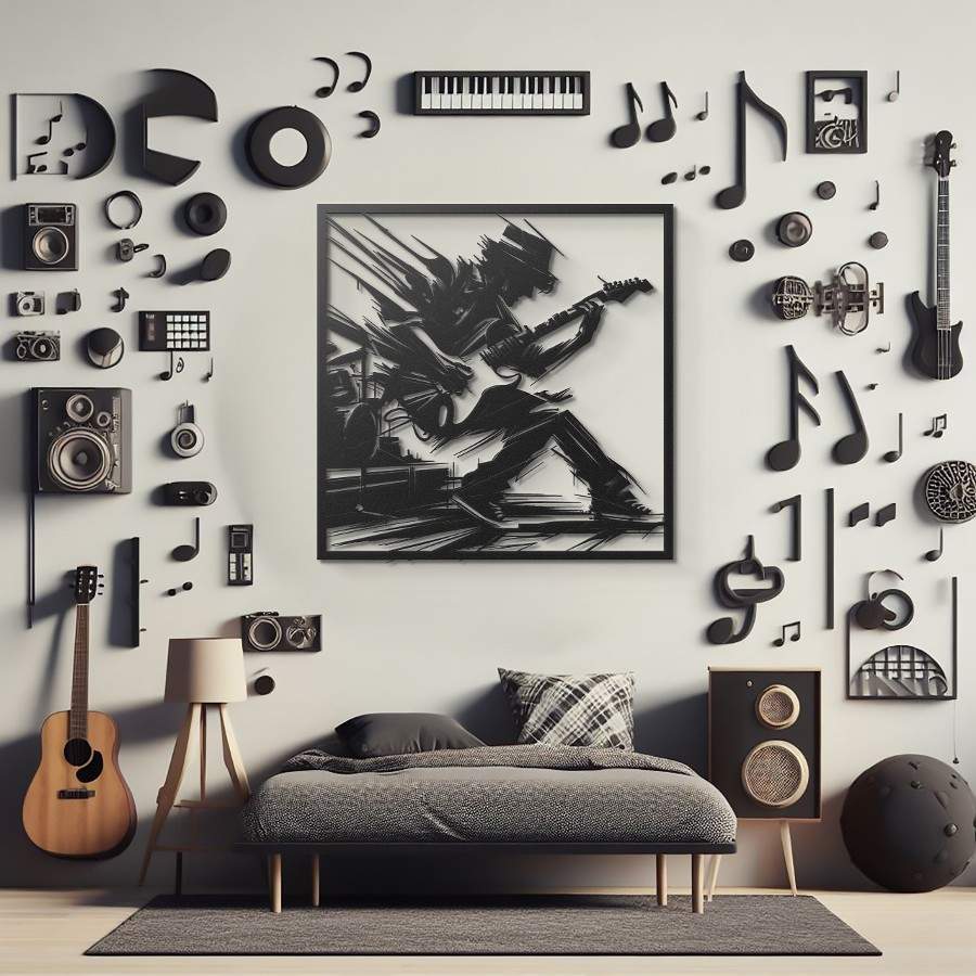Guitar Solo Metal Wall Art