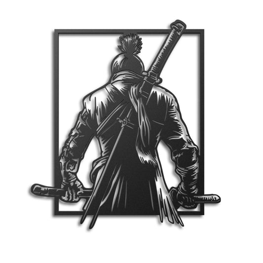 Japanese Samurai Metal Wall Art