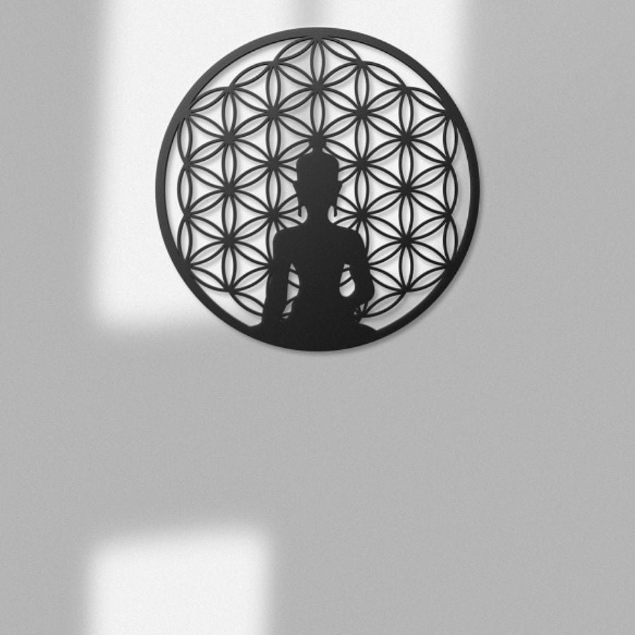 Buddha Life Of Flower Metal Wall Art Decor
