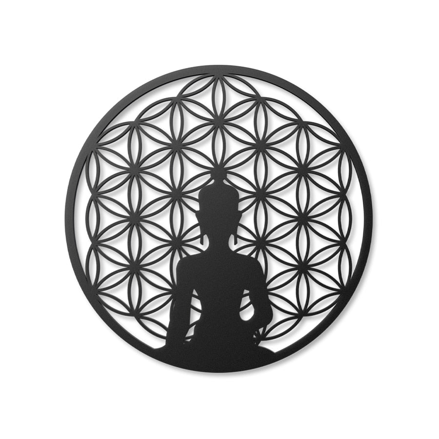 Buddha Life Of Flower Metal Wall Art Decor