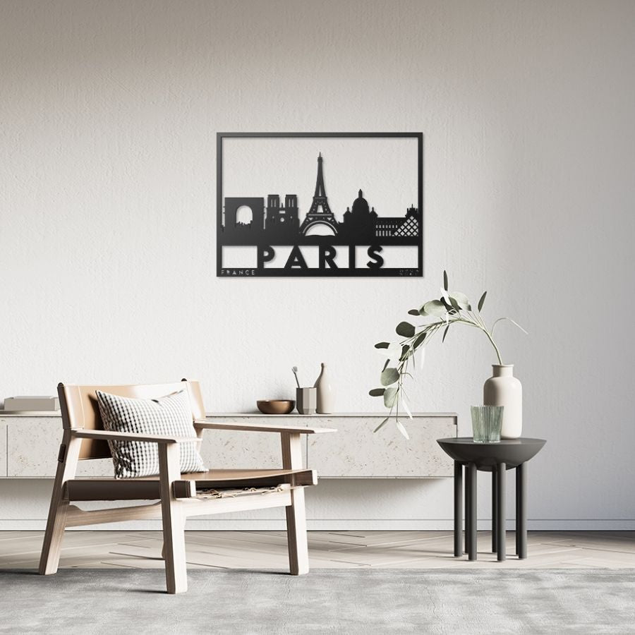 Paris City Metal Wall Art Decor