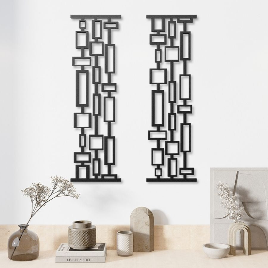 Mid Century Modern Metal Wall Art Decor