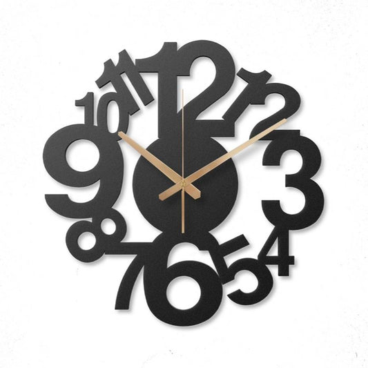 Numbered Metal Wall Clock
