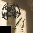 Music Headphone Metal Wall Art