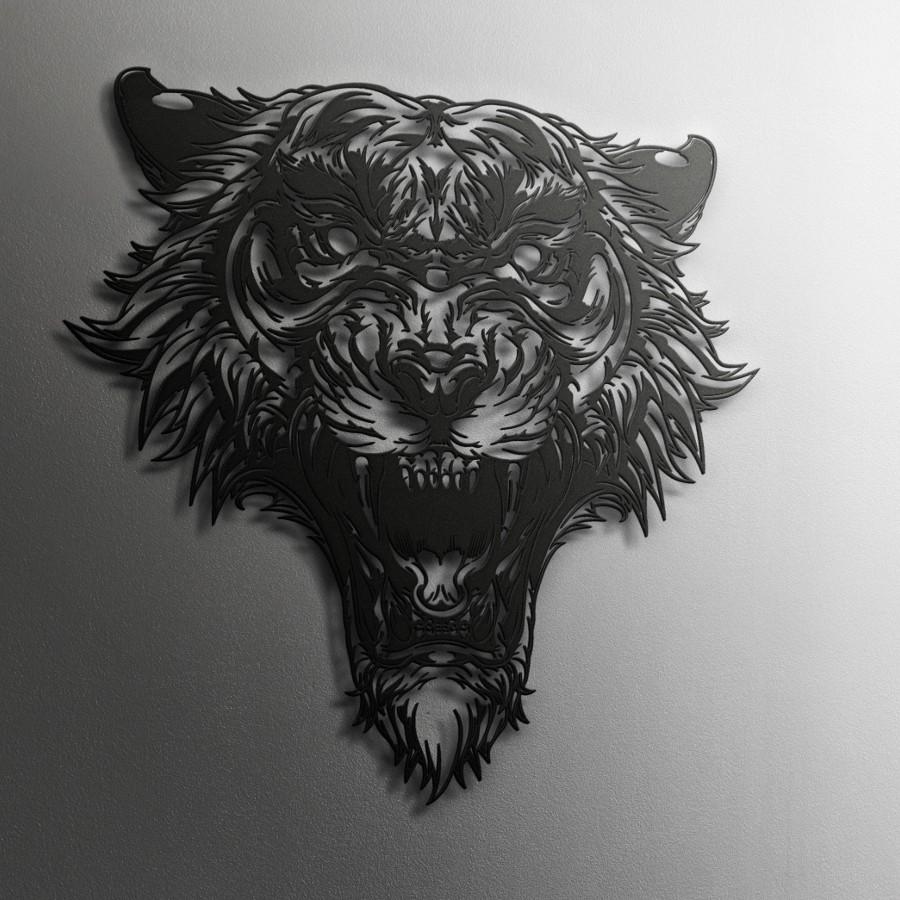 Ferocious Tiger Metal Wall Art Decor