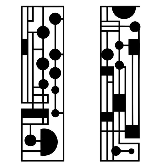 Lunar Mid Century Modern Metal Wall Art Set Of 2