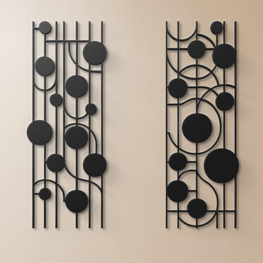 Rhythmic Mid Century Metal Wall Art Set Of 2
