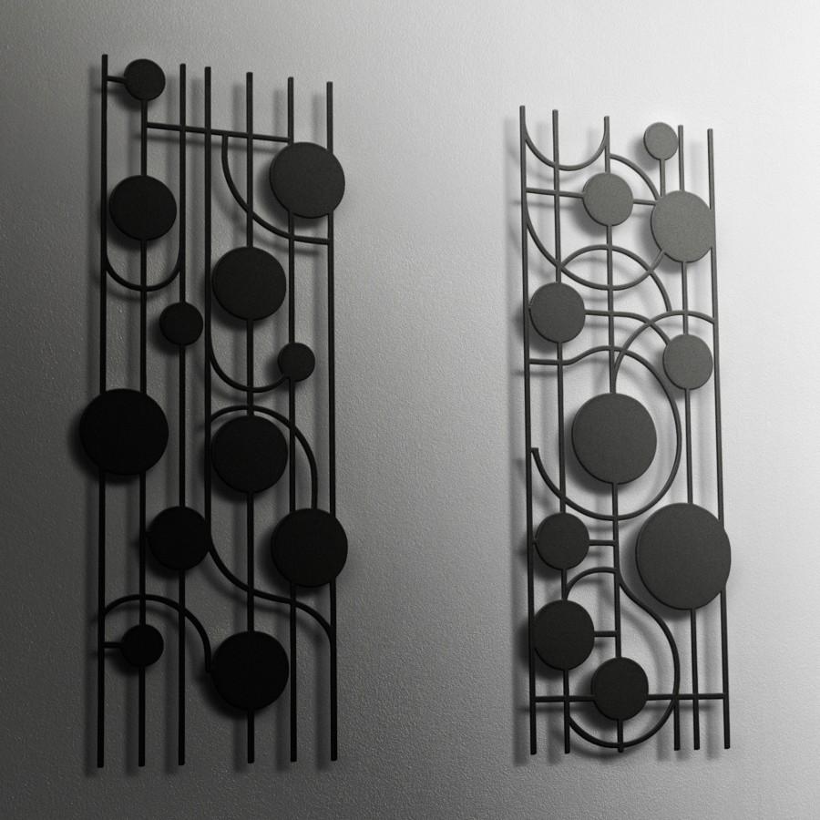 Rhythmic Mid Century Metal Wall Art Set Of 2