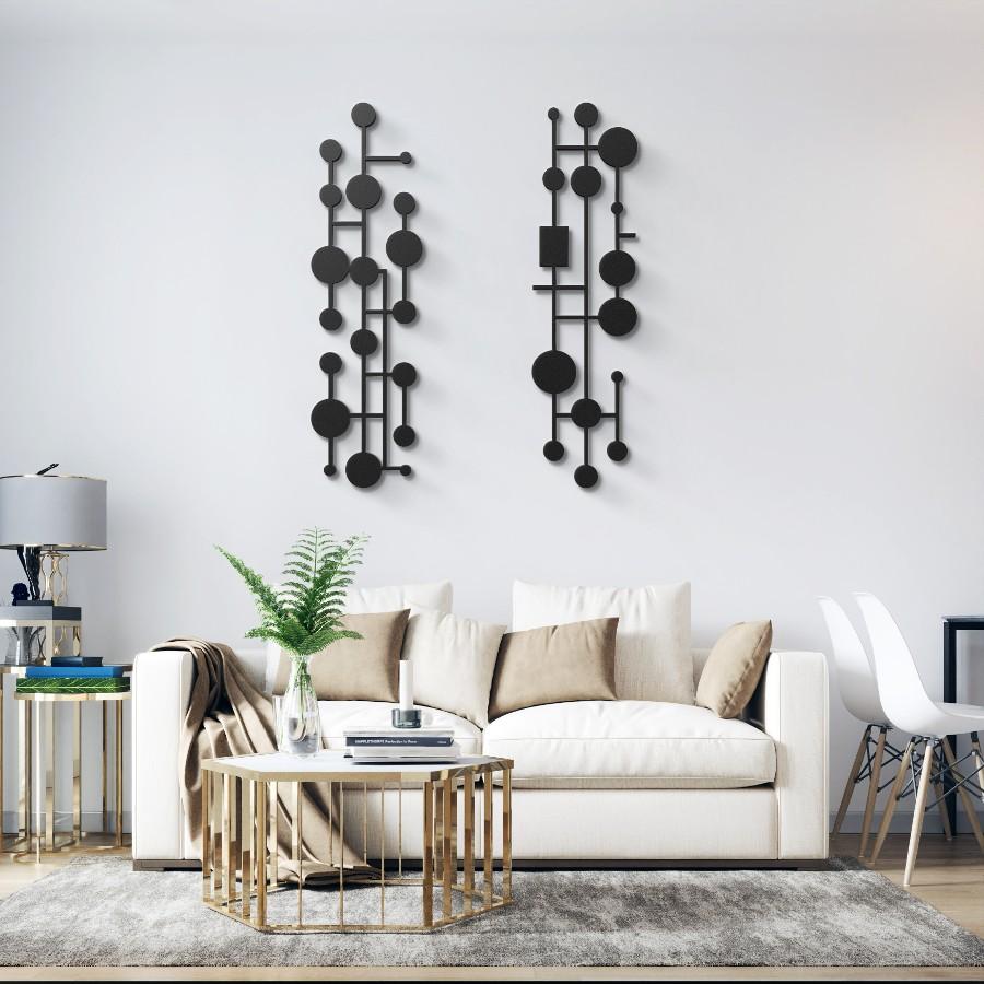 Mid Century Modern Magic Metal Wall Art Set Of 2