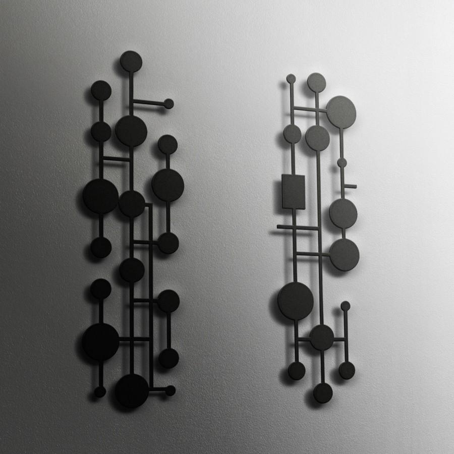 Mid Century Modern Magic Metal Wall Art Set Of 2