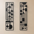 Lunar Mid Century Modern Metal Wall Art Set Of 2