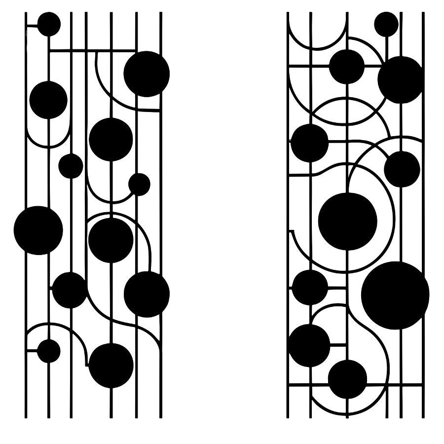 Rhythmic Mid Century Metal Wall Art Set Of 2