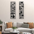 Lunar Mid Century Modern Metal Wall Art Set Of 2