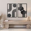 Minimalist Mid Century Modern Metal Wall Art