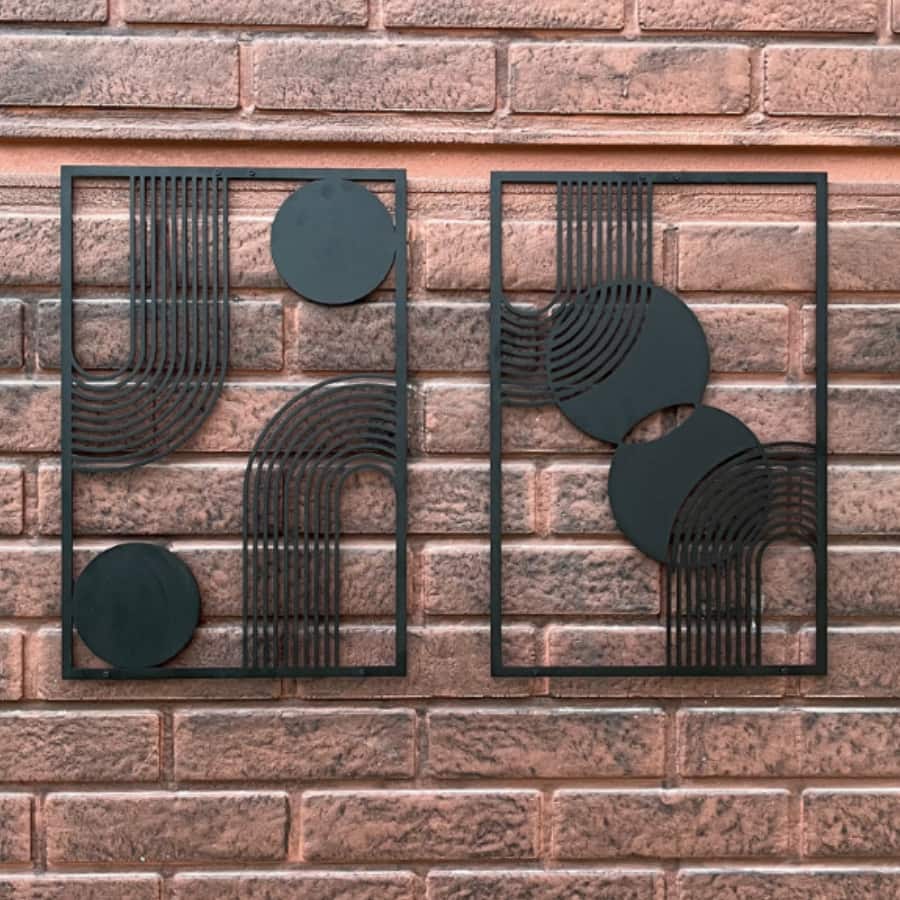 Minimalist Mid Century Modern Metal Wall Art