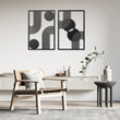 Minimalist Mid Century Modern Metal Wall Art
