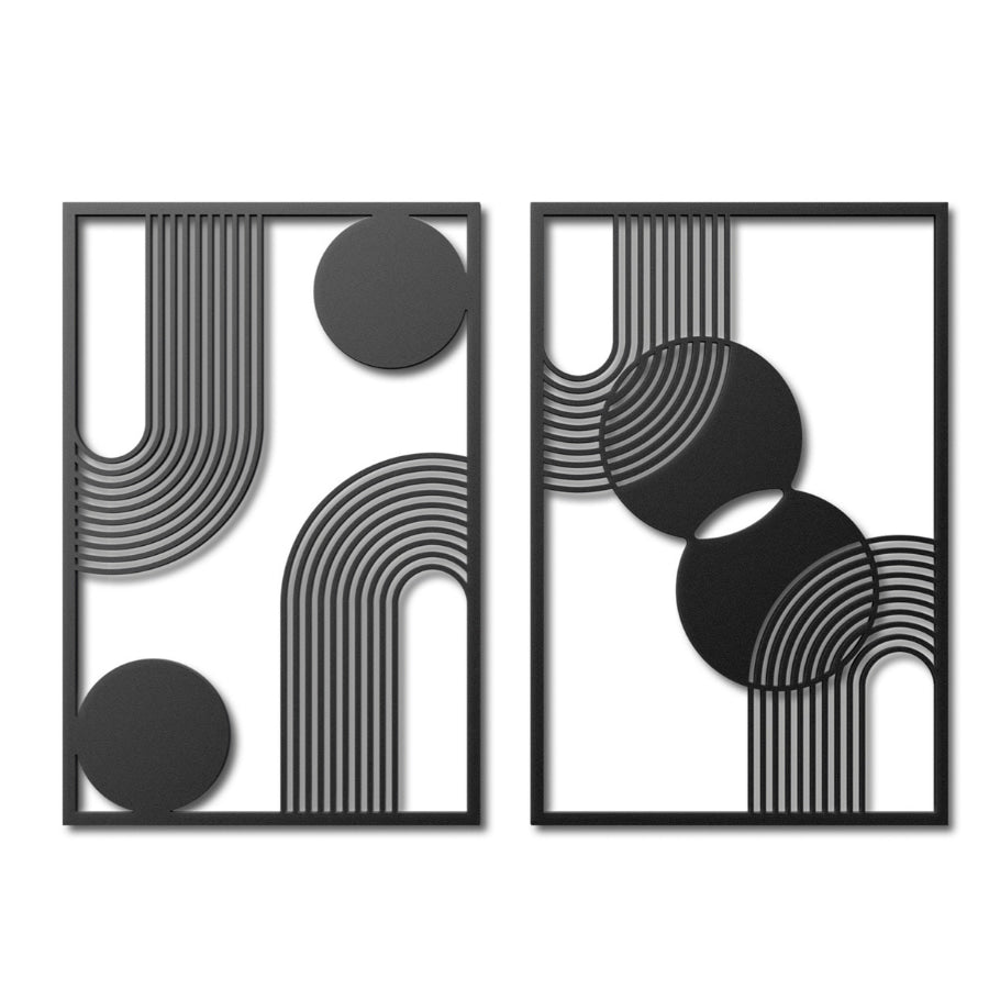 Minimalist Mid Century Modern Metal Wall Art