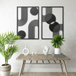 Minimalist Mid Century Modern Metal Wall Art