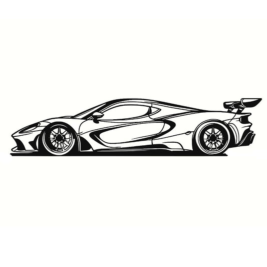 Minimalist Sports Car Metal Wall Art
