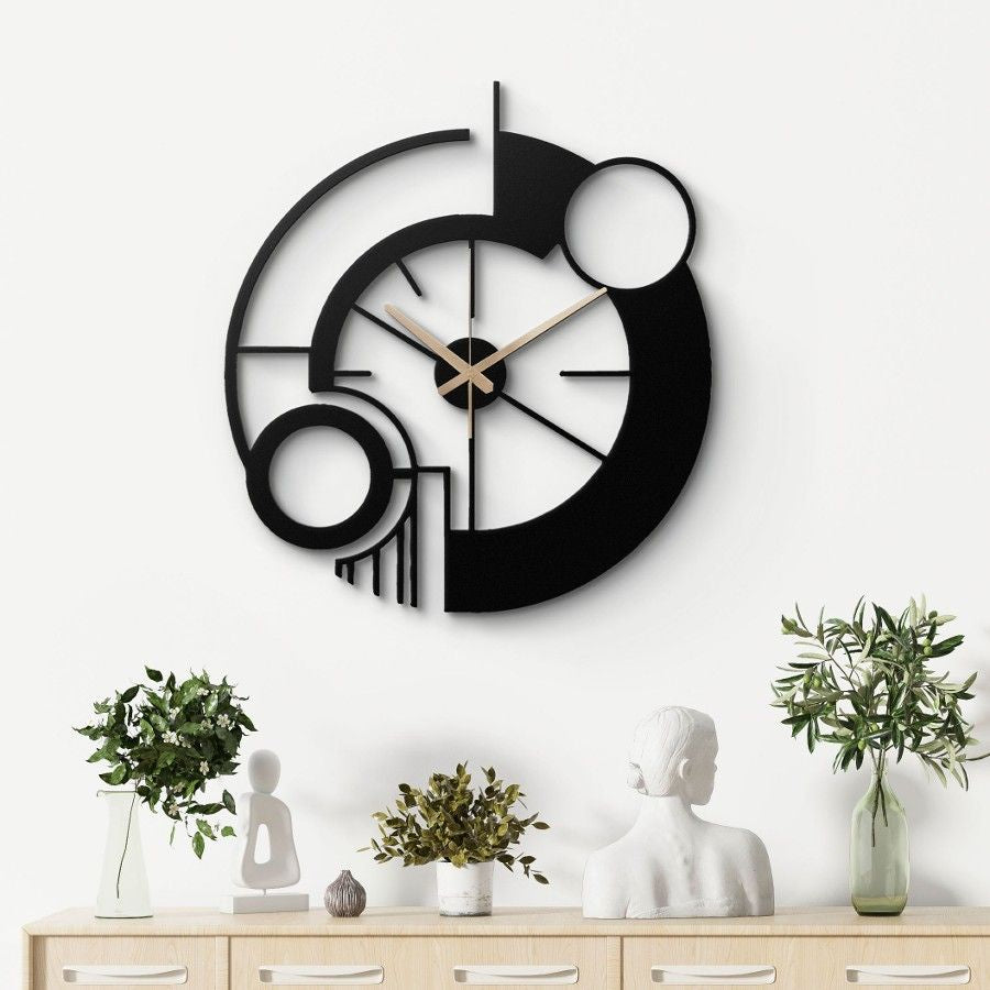 Modern Abstract Metal Wall Clock