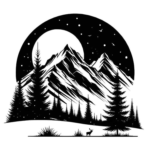 Mountain Nature View Metal Wall Art