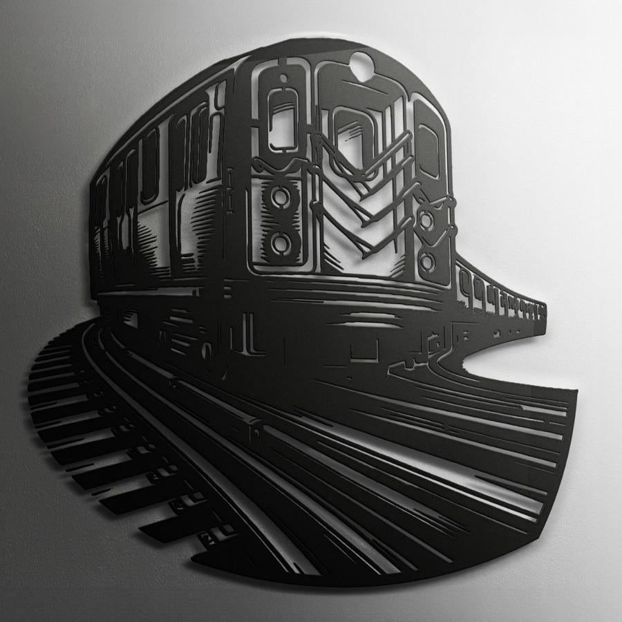 New York City Subway Train Metal Wall Art