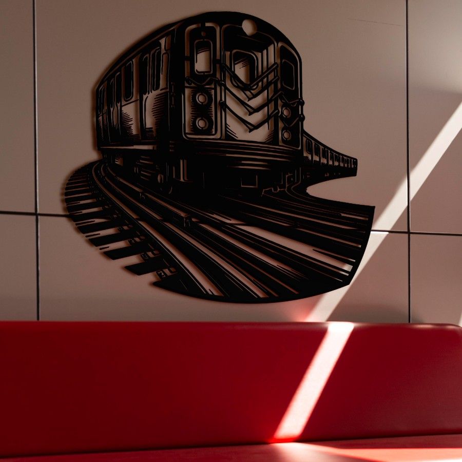 New York City Subway Train Metal Wall Art