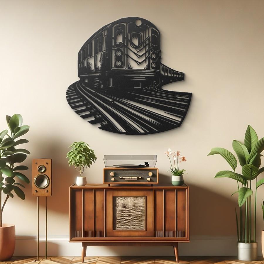 New York City Subway Train Metal Wall Art