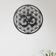 Om Life Of Flower Metal Wall Art Decor
