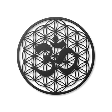 Om Life Of Flower Metal Wall Art Decor