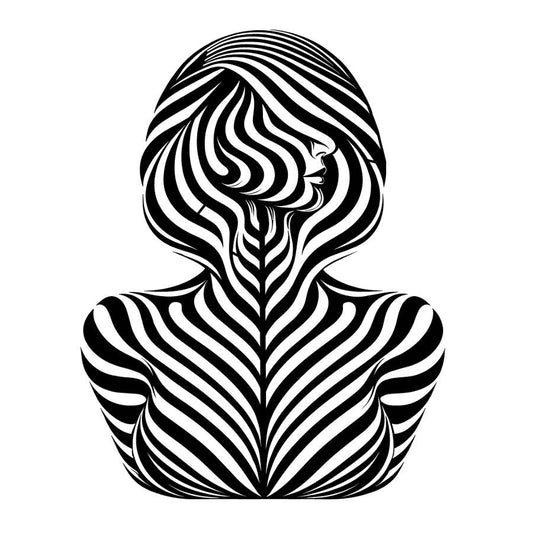 Woman Body Illusion Metal Wall Art