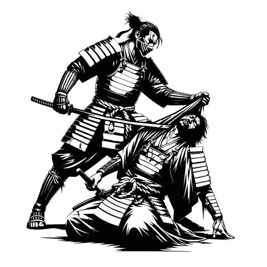 Samurai Battle Metal Wall Art