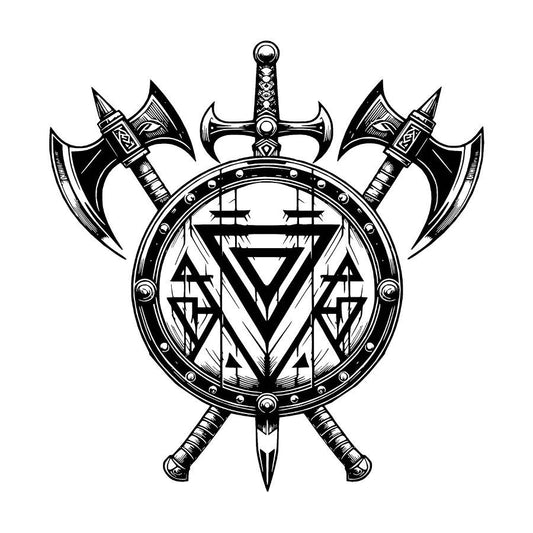 Viking Shield Metal Wall Art Decor